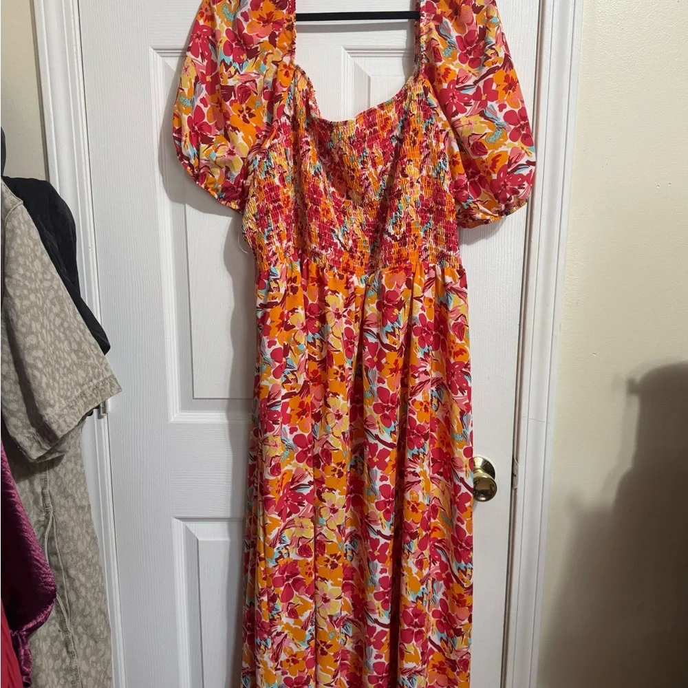 Floral Puff Sleeve Dress by SHEIN - Picture 4 of 5